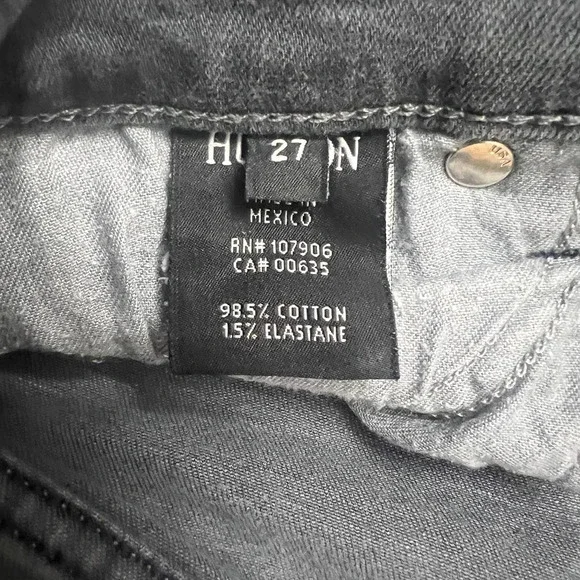Hudson Krista Ankle Skinny Jeans Solid Gray Size 27 - Picture 10 of 12